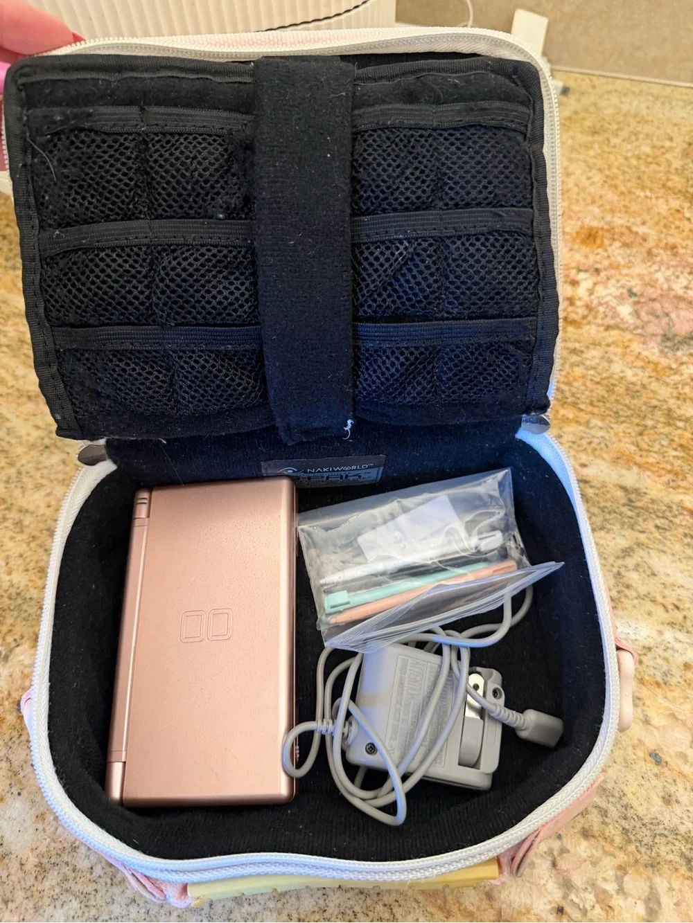 Nintendo DS Lite Pink Console with 10 Games and Accessories